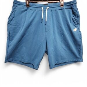 Bonobos‎ Stretch Shorts Mens XXL Blue Fleece Drawstring Brontosaurus Logo